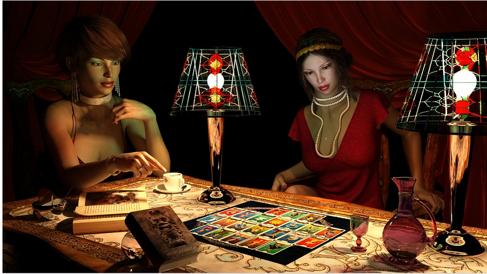 fortune teller at work